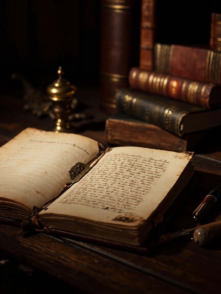 Antique lodge ledger open to handwritten minutes of an early eighteenth-century masonic meeting